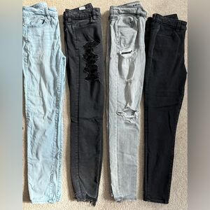 Lot of 4 American Eagle Jeans Women’s Size 6 Regular Jegging Bottoms